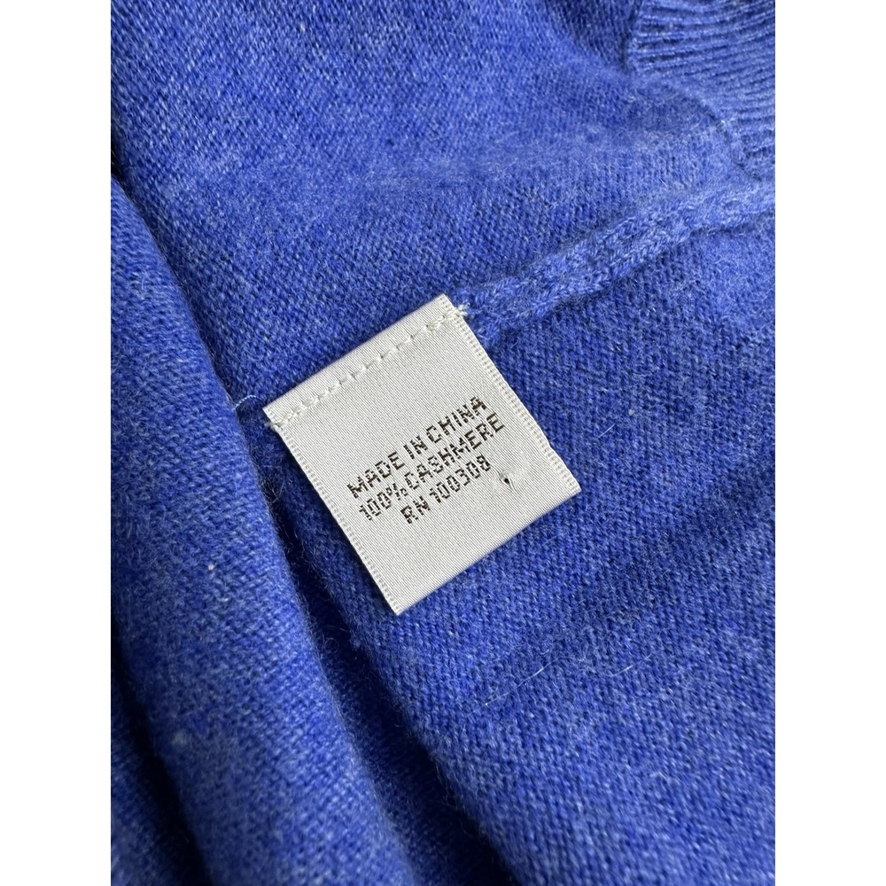 Peter Millar Sweater Blue Solid Pullover Crew 100… - image 5